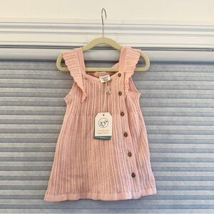 Viverano Organic Cotton Pink Knit Dress – 18–24 Months – NWT